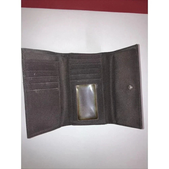 Esprit Brown  Tri Fold Wallet Vintage 1990's - Picture 5 of 8